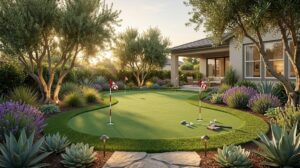 Synthetic turf putting green, Riverside, CA
