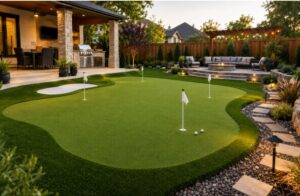 Synthetic putting green in Riverside, CA